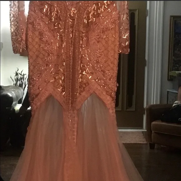Terani couture PRETTY mock mermaid dress.Size 6.